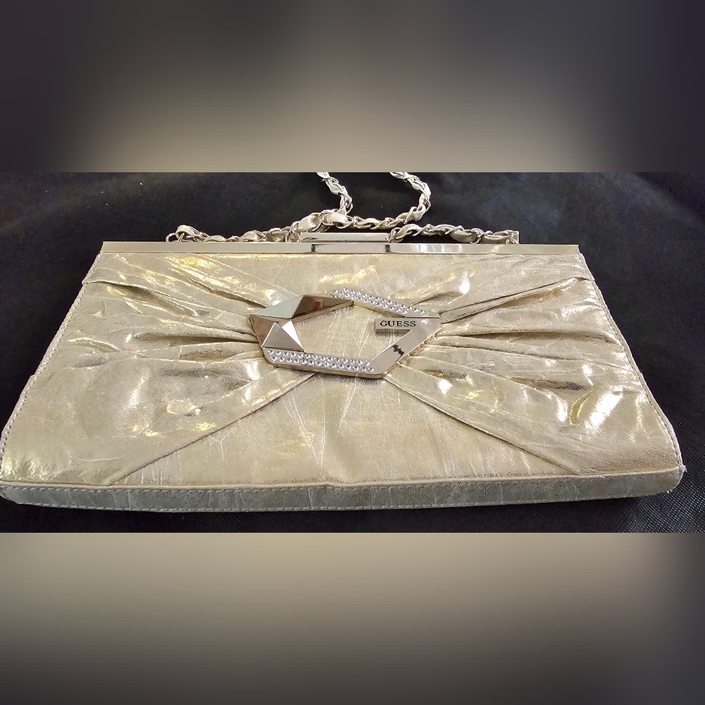 Guess Gold Clutch Bag